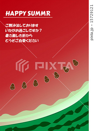 スイカ(挨拶文あり) スイカ(挨拶文あり) 15729121