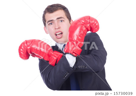 Young businessman isolated on white 15730039