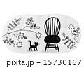 椅子とネコ／カット、挿絵、カードに 15730167
