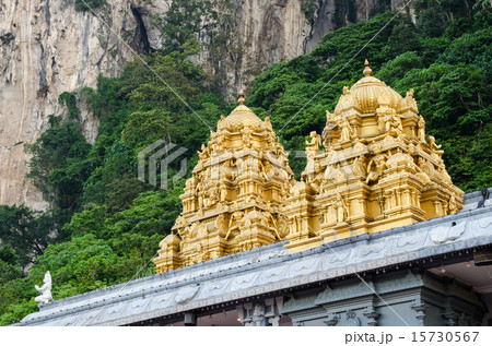 Golden roof on Indian temple in Batu Caves 15730567