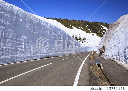 八幡平アスピーテラインの雪の回廊　秋田県～岩手県 15731148