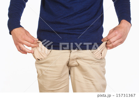 Man Searching for Cash in his Pockets 15731367