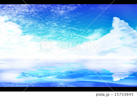 空と海の背景のイラスト素材