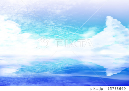 空と海の背景のイラスト素材