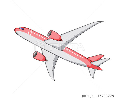 上昇する飛行機 旅客機 のイラストのイラスト素材