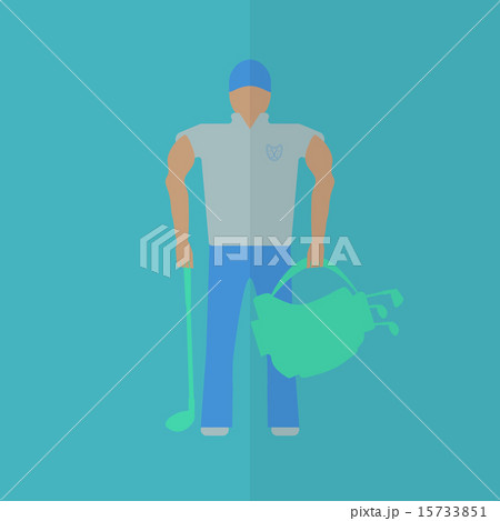 Golf player flat icon.  15733851