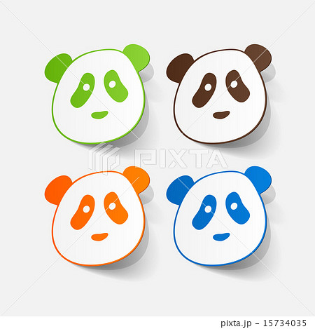 paper sticker: panda bear 15734035