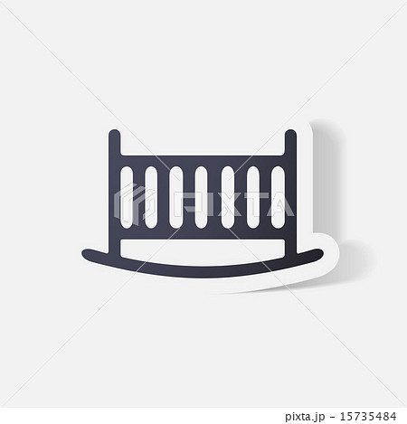 Paper clipped sticker: cot Paper clipped sticker: cot 15735484
