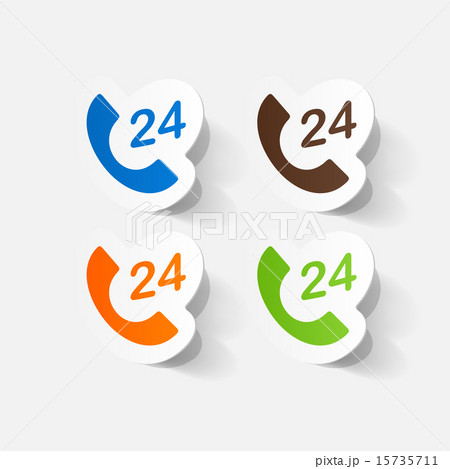 Paper clipped sticker: all-day customer support Paper clipped sticker: all-day customer support 15735711
