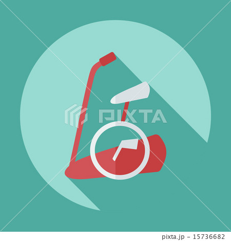 Flat modern design with shadow icon exercise bike Flat modern design with shadow icon exercise bike 15736682
