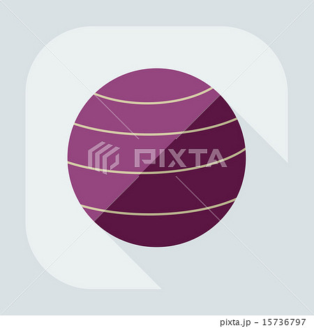 Flat modern design with shadow icon Ball for fitness Flat modern design with shadow icon Ball for fitness 15736797