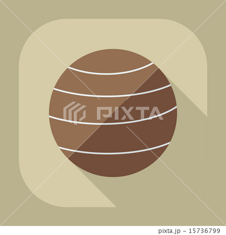 Flat modern design with shadow icon Ball for fitness 15736799