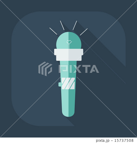 Flat modern design with shadow icon microphone 15737508