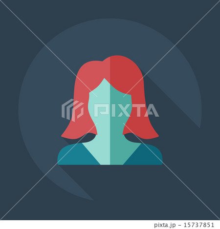 Flat modern design with shadow icon silhouette girl creative hairstyle Flat modern design with shadow icon silhouette girl creative hairstyle 15737851