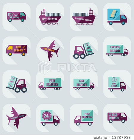assembly icons of transport delivery set collection 15737958