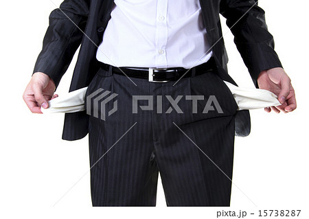 Businessman with Empty Pockets. Isolated Businessman with Empty Pockets. Isolated 15738287