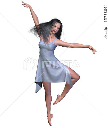 Dancer in Blue Silk Dress 15738844