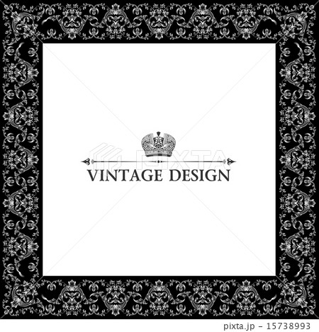 Vector vintage royal retro frame ornament black 15738993