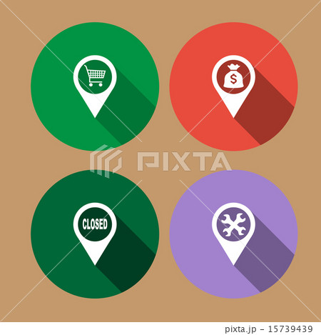 navigation pointers of map. 15739439