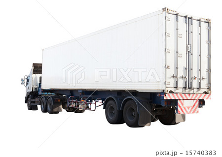 white container truck isolated 15740383