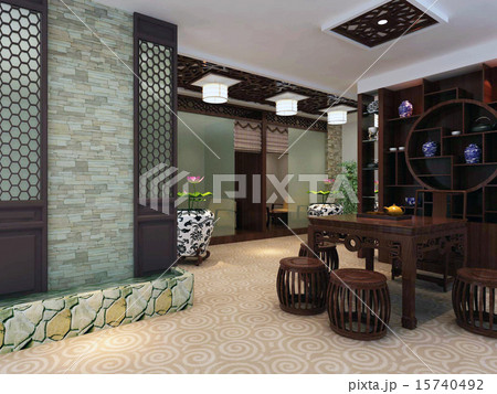 3d render modern interior of living-room 15740492