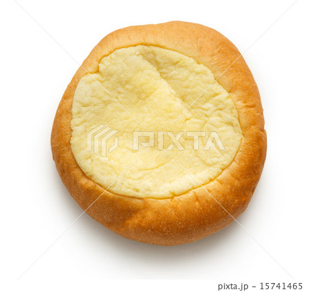 Round sour cream dessert bun 15741465
