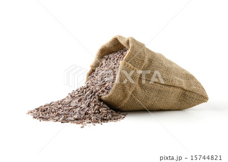 brown rice in sack bag brown rice in sack bag 15744821