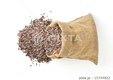 brown rice in sack bag brown rice in sack bag 15744822