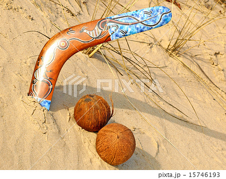 Boomerang and coconuts. Boomerang and coconuts. 15746193
