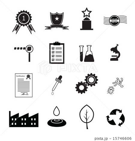 Quality control icons set 15746606