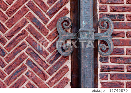 red brick wall with shod decor 15746879