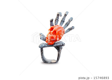 golden skull ring with diamonds golden skull ring with diamonds 15746893