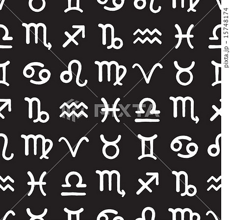 White seamless horoscope pattern 15748174
