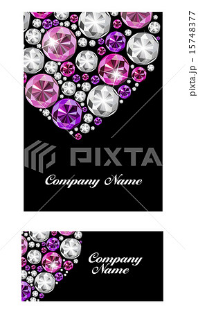 Abstract Luxury Black Diamond Business Card Vector Illustration 15748377