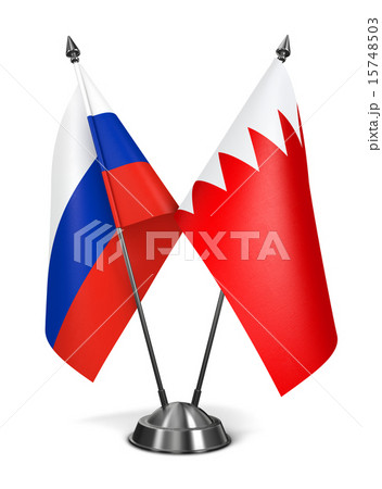 Russia and Bahrain - Miniature Flags. 15748503