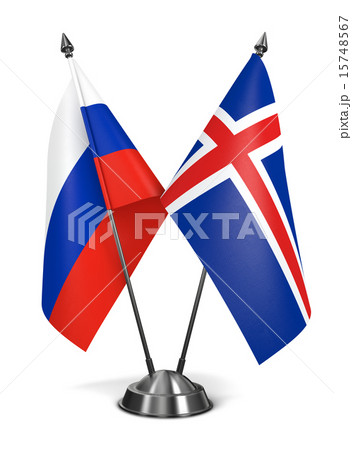 Russia and Iceland - Miniature Flags. 15748567