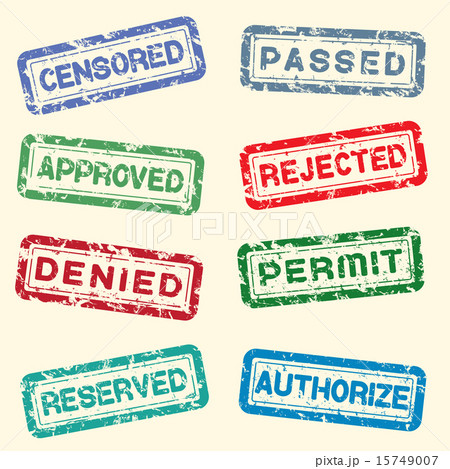 Vector rubber stamp set (CMYK colors) Vector rubber stamp set (CMYK colors) 15749007