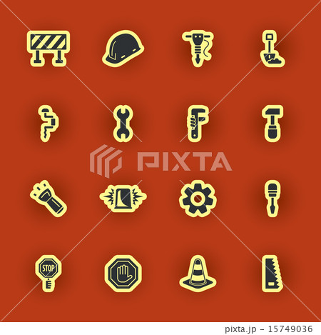 Vector homebuilding and renovating icon set 15749036