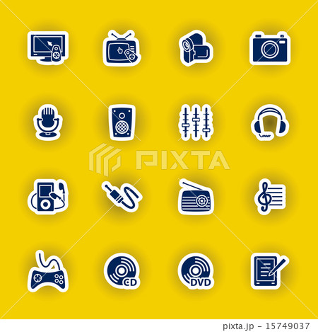 vector multimedia computer icon set 15749037