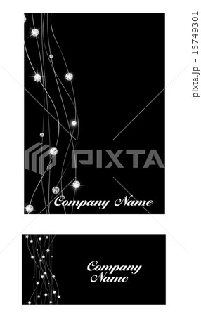 Abstract Luxury Black Diamond Business Card Vector Illustration 15749301