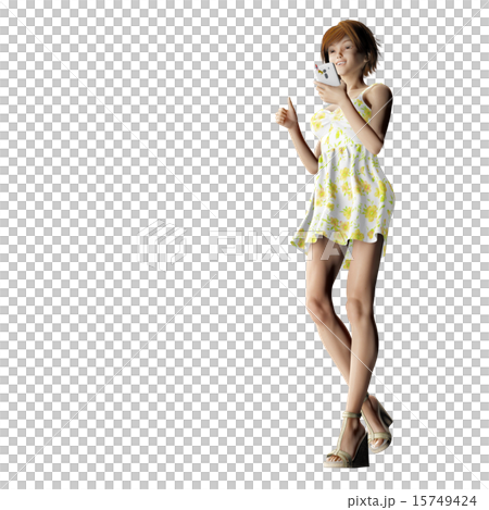 A young woman to book with smartphone A young woman to book with smartphone 15749424