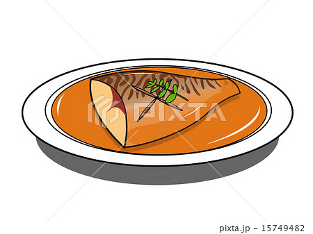 鯖の味噌煮のイラスト素材