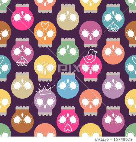 Pastel colored skull background 15749678
