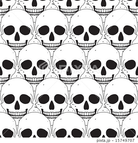 Simple skull seamless pattern 15749707