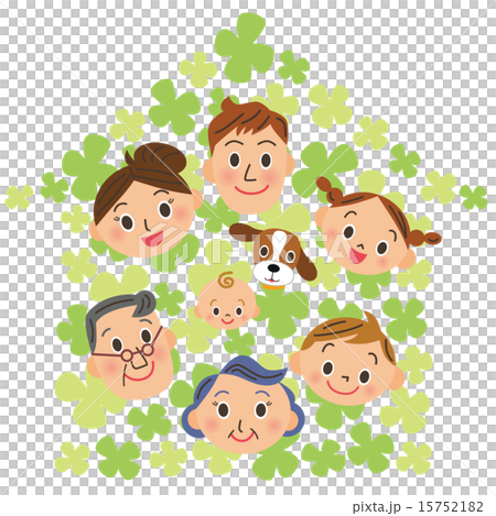 クローバーの家と三世代家族 15752182