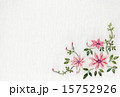 季節の花の刺繍のフレーム 15752926