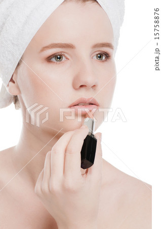 Beautiful woman with lipstick 15758876