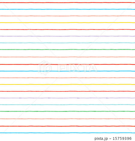 パターン素材 カラフルな横線のイラスト素材