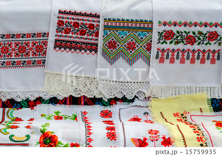Belorussian towels with traditional ornament Belorussian towels with traditional ornament 15759935