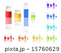 color liquid in bottles isolated on white  15760629